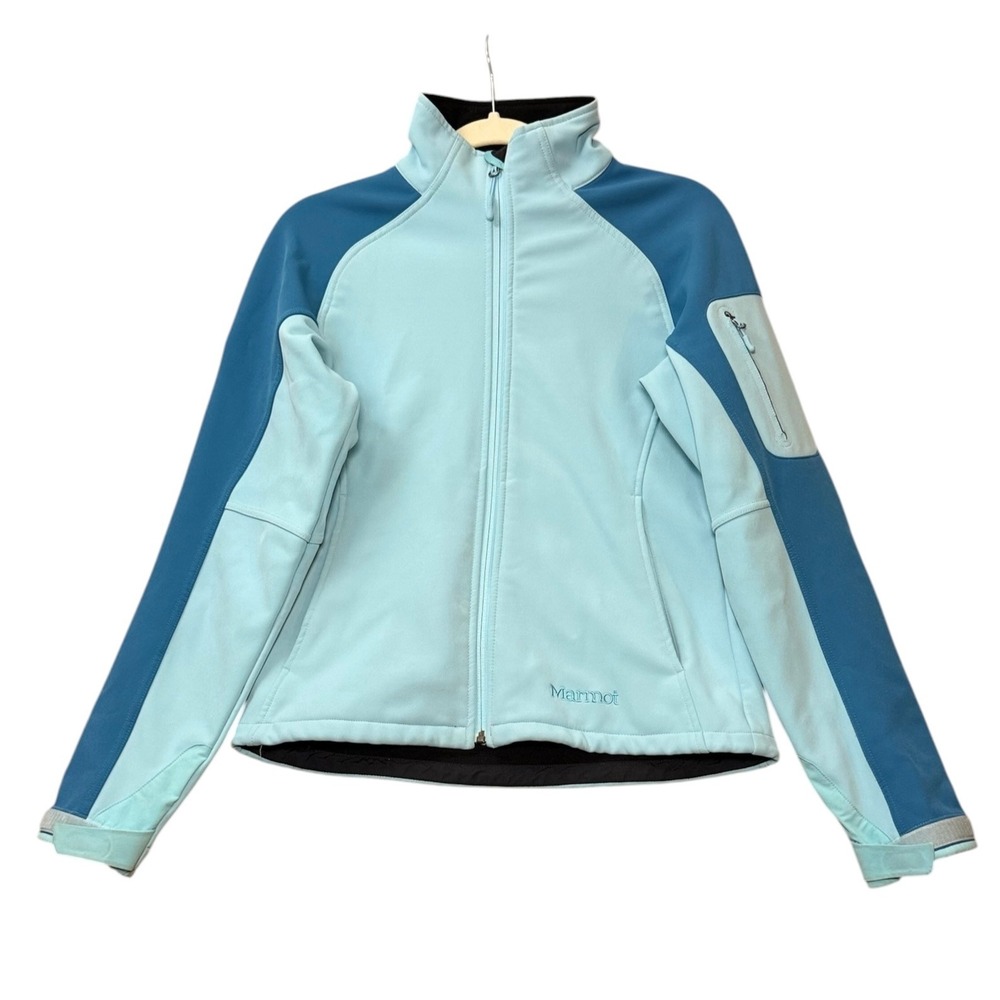Marmot Womens Gravity M1 Softshell Jacket M Blue Windproof Outdoor Hiking